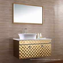 Best price copper color  bathroom vanity with mini shelf